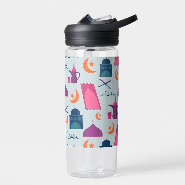 Happy Ramadan Pattern Water Bottle (Left)