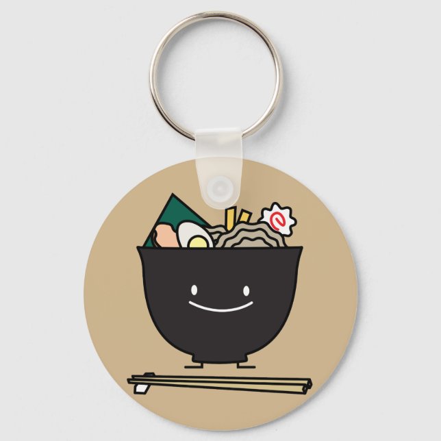 Happy Ramen Bowl Key Ring (Front)