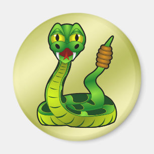 Happy rattlesnake magnet