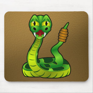 Happy rattlesnake mouse pad