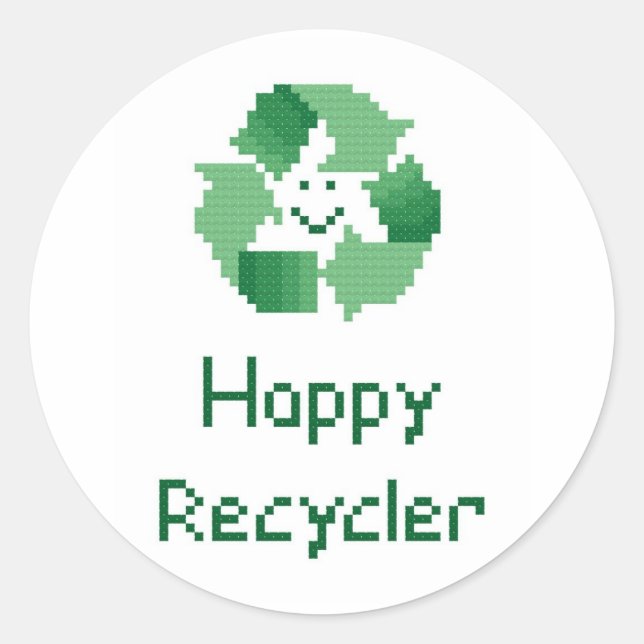 Happy Recycler Sticker (Front)
