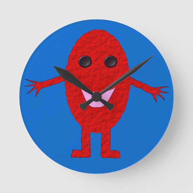 Happy Red Grape Wall Clock (Front)
