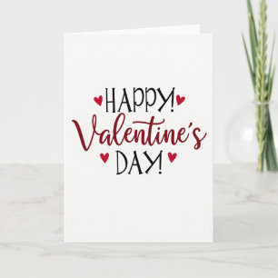 Happy Red Hearts Valentine Day Card