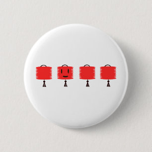 Happy Red Lanterns 6 Cm Round Badge