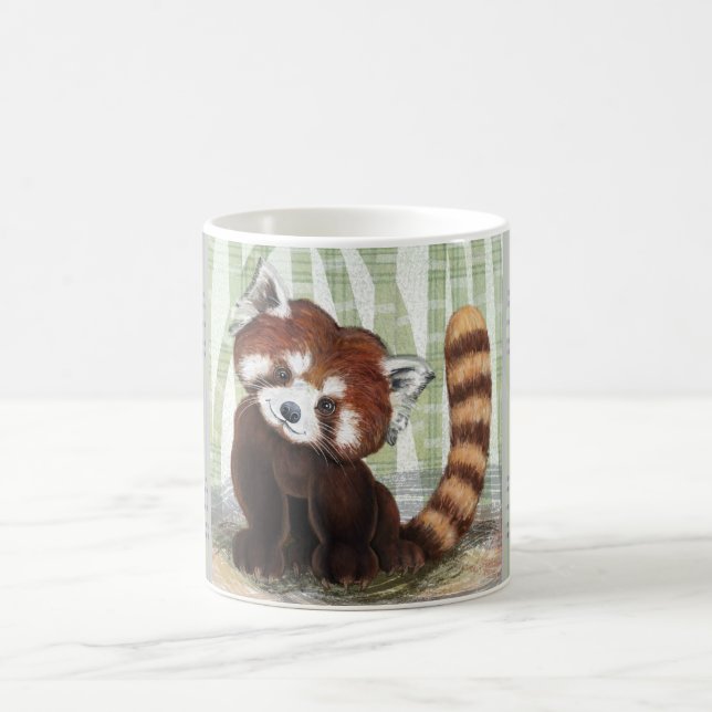 Happy Red Panda Coffee Mug (Center)