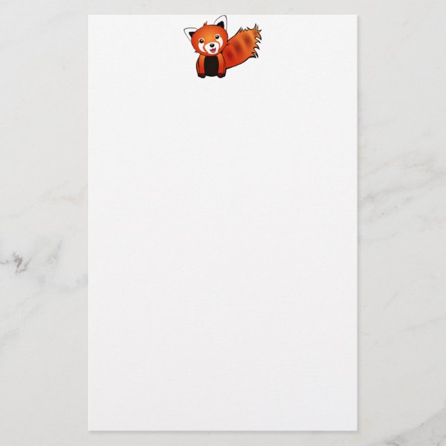 Happy Red Panda Stationery (Front)
