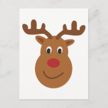 Happy reindeer Christmas Postcard