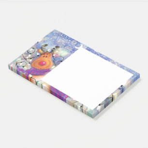 Happy Reindeer Funny Christmas Post-it® Notes