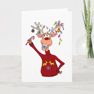 Happy Reindeer Holiday Card