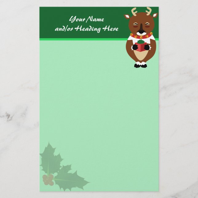 Happy Reindeer Stationery (Front)