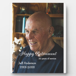 Happy retirement add name photo years of service r plaque