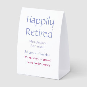 Happy retirement add name years of service purple 