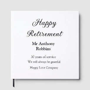 Happy retirement add name years of service retired guest book