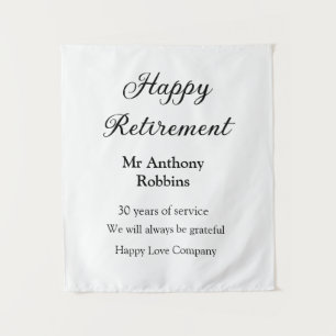 Happy retirement add name years of service retired tapestry