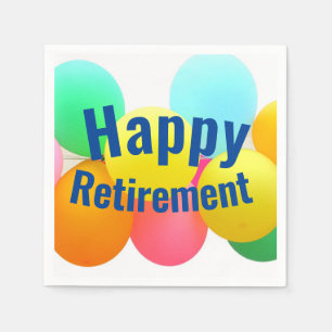 Happy Retirement Balloons Napkin