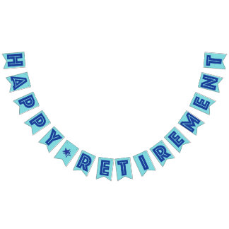 HAPPY RETIREMENT BANNER, Blue Colour Bunting