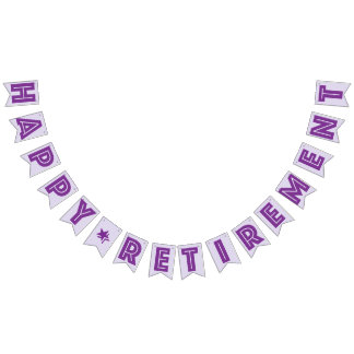 HAPPY RETIREMENT BANNER, Purple Colour Bunting