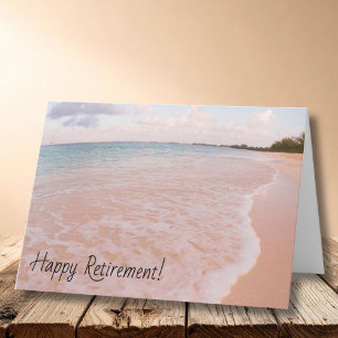 Happy Retirement Beach Coastal Ocean Retirement Card