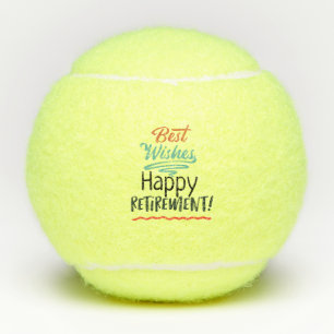 Happy Retirement Best Wishes Tennis Balls