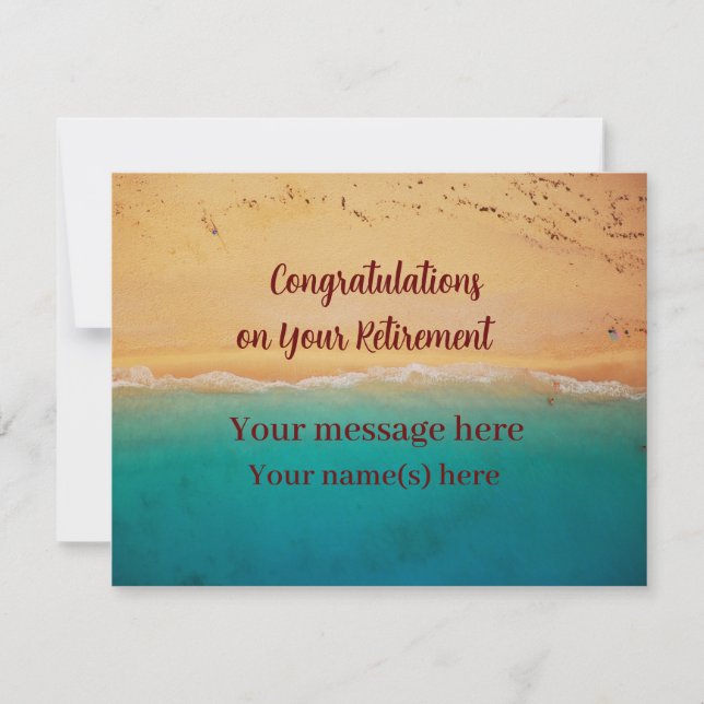 Happy Retirement Birthday Simple Image Landscape Card (Front)