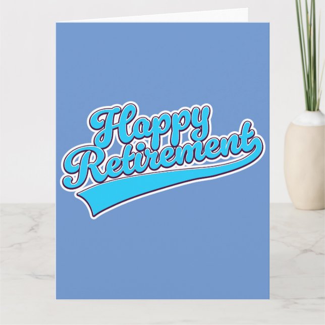 Happy Retirement Blue edition Card (Front)