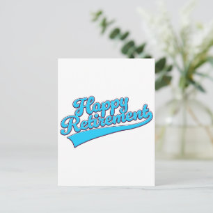 Happy Retirement Blue edition Holiday Postcard