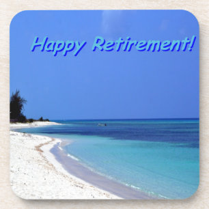 Happy Retirement - Blue sky, blue ocean Coaster