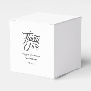 Happy retirement bold letter name year elegant sim favour box