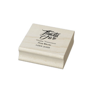 Happy retirement bold letter name year elegant sim rubber stamp