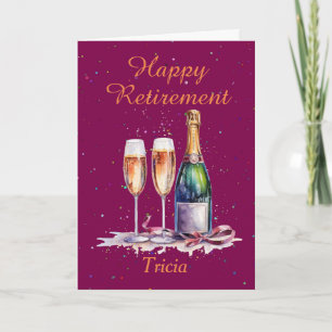 Happy Retirement Bubbly Celebration Card