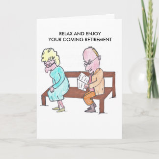 HAPPY RETIREMENT CARD - OLD COUPLE