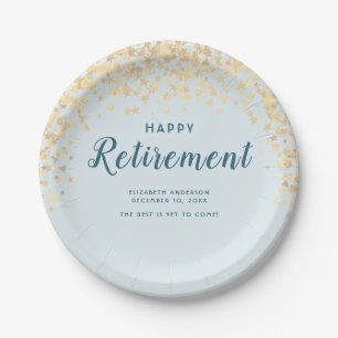 "Happy Retirement" Celebration Personalized Paper Plate