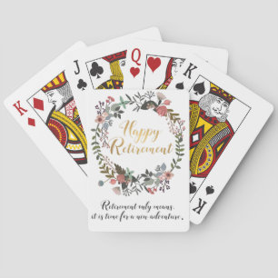 Happy Retirement Congratulations Wishes Gift Playing Cards