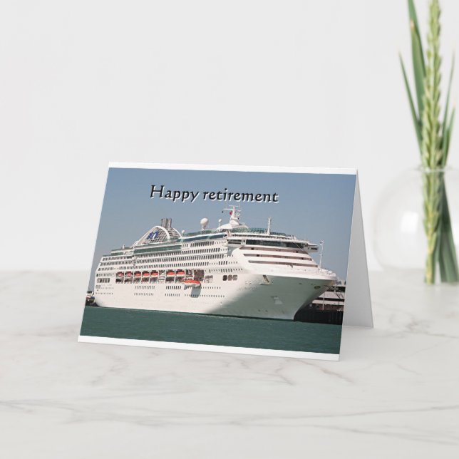 Happy retirement: cruise ship 2 card (Front)