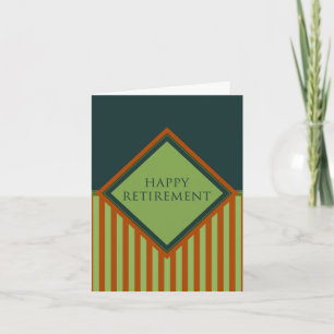 happy retirement (diamondStriped) Card