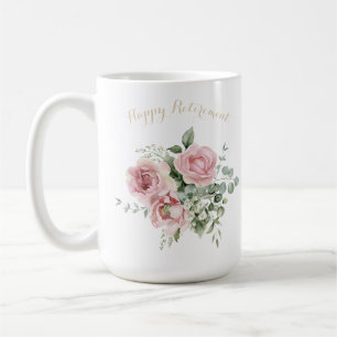 Happy Retirement Floral Ornament Coffee Mug