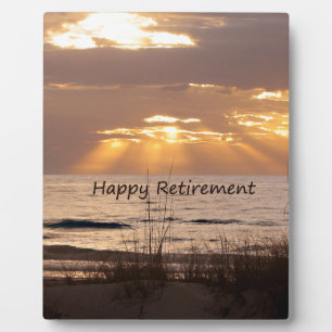Happy Retirement - Florida Ocean Sunset Plaque