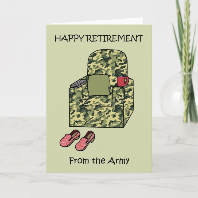 Happy Retirement from the Army Card (Front)