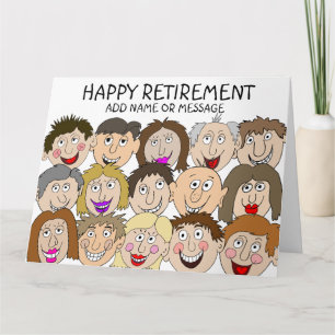 Happy Retirement Funny Faces  Card
