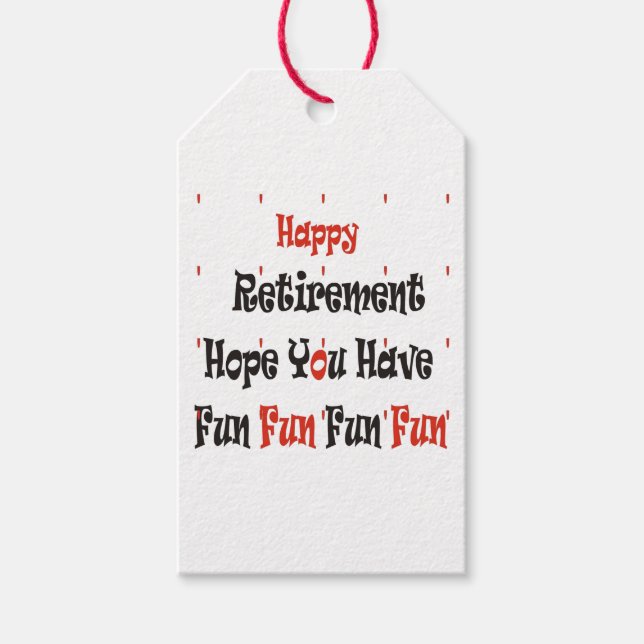 Happy Retirement  Gift Tags (Front)