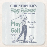Happy Retirement Golfer Theme Retro Golf