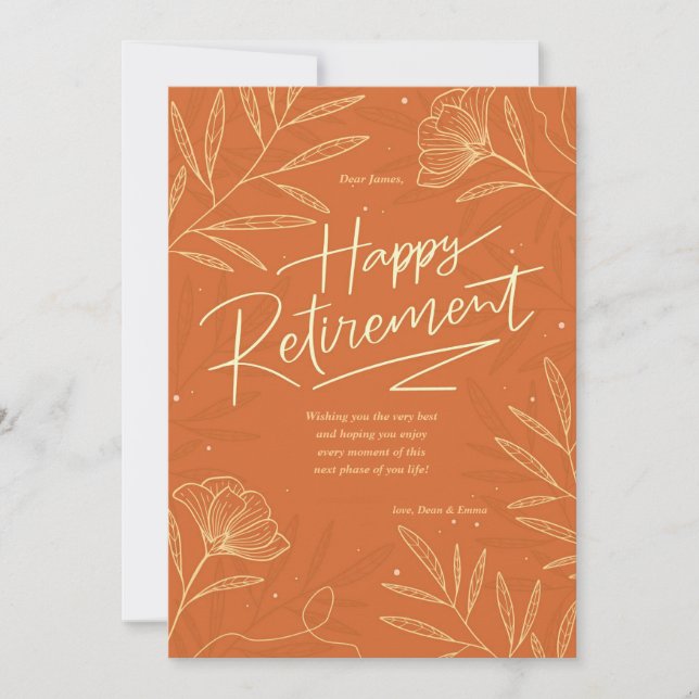 Happy Retirement Greeting Card (Front)