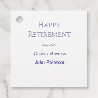 Happy retirement grey name year years of service   favour tags