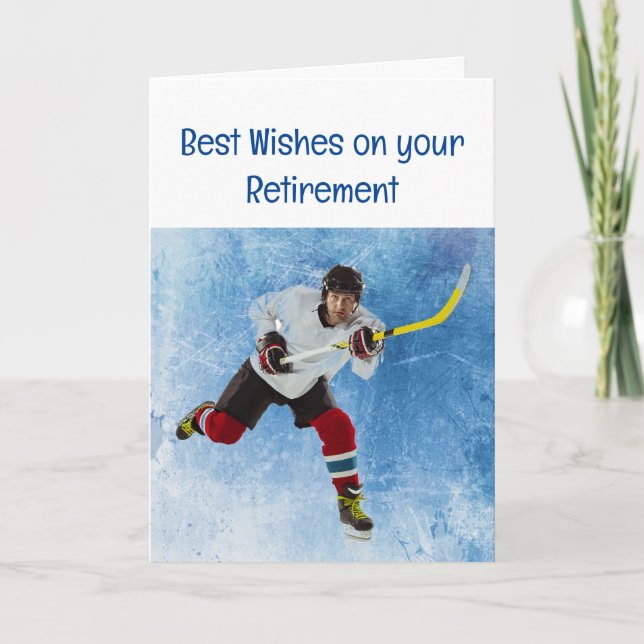 Happy Retirement Ice Hockey Sport Card (Front)