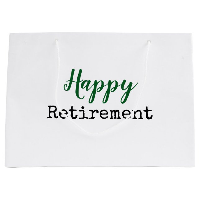 Happy Retirement Large Gift Bag (Front)