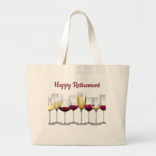 Happy Retirement Large Tote Bag