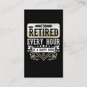 Happy Retirement Men Women Retired Coworker Humour Business Card