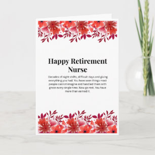 Happy Retirement Nurse Card