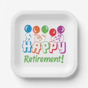 Happy Retirement Paper Plate