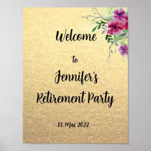 Happy Retirement Party Celebration Welcome Sign